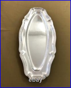 Plat de service ovale en métal argenté modèle CONTOURS FILETS CHINON 55,5 cm