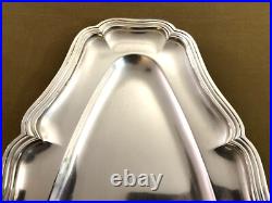Plat de service ovale en métal argenté modèle CONTOURS FILETS CHINON 55,5 cm