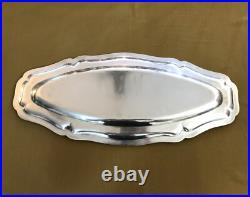 Plat de service ovale en métal argenté modèle CONTOURS FILETS CHINON 55,5 cm