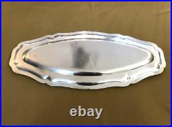 Plat de service ovale en métal argenté modèle CONTOURS FILETS CHINON 55,5 cm