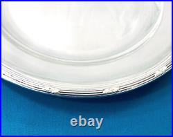 Plat de service rond CHRISTOFLE modèle FILET ACANTHE métal argenté 30 cm Plateau