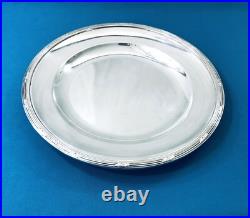 Plat de service rond CHRISTOFLE modèle FILET ACANTHE métal argenté 30 cm Plateau