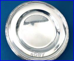 Plat de service rond CHRISTOFLE modèle FILET ACANTHE métal argenté 30 cm Plateau