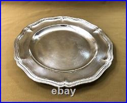 Plat de service rond CHRISTOFLE modèle FILET CHINON métal argenté 30 cm Plateau