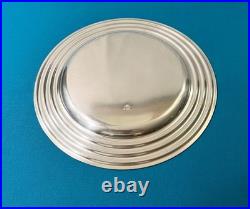 Plat de service rond CHRISTOFLE modèle ONDULATION métal argenté 24 cm table 1