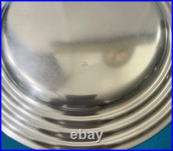 Plat de service rond CHRISTOFLE modèle ONDULATION métal argenté 24 cm table 1