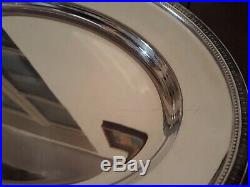 Plat oval christofle métal argenté modèle malmaison long. 39.8 cm