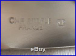 Plat rond creux à légumes en métal argenté Christofle modèle Malmaison