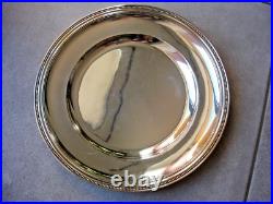 Plateau Christofle en métal argenté modèle Perles 30 cm
