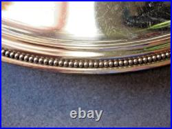 Plateau Christofle en métal argenté modèle Perles 30 cm