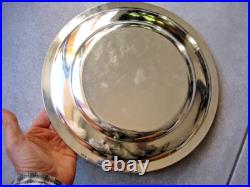 Plateau Christofle en métal argenté modèle Perles 30 cm