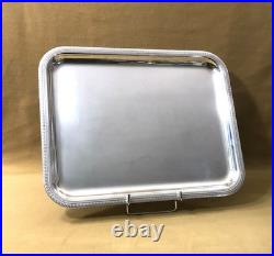 Plateau de service CHRISTOFLE modèle MALMAISON métal argenté 35 x 28 Table Plat