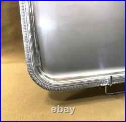 Plateau de service CHRISTOFLE modèle MALMAISON métal argenté 35 x 28 Table Plat
