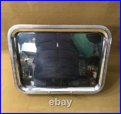 Plateau de service CHRISTOFLE modèle MALMAISON métal argenté 35 x 28 Table Plat