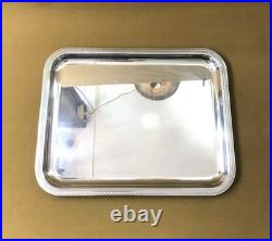Plateau de service CHRISTOFLE modèle MALMAISON métal argenté 35 x 28 Table Plat