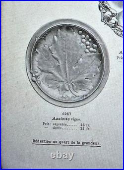 RARE coupe sur pied CHRISTOFLE modèle VIGNE métal argenté 21 cm GRAPPE RAISIN