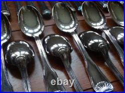 RAVINET D'ENFERT ANCIENNE MENAGERE 61 PCS métal argenté MODELE COQUILLE RAVINET D'ENFERT ANCIENNE MENAGERE 61 PCS métal argenté MODELE COQUILLE