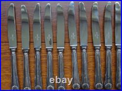 RAVINET D'ENFERT ANCIENNE MENAGERE 61 PCS métal argenté MODELE COQUILLE RAVINET D'ENFERT ANCIENNE MENAGERE 61 PCS métal argenté MODELE COQUILLE
