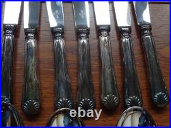 RAVINET D'ENFERT ANCIENNE MENAGERE 61 PCS métal argenté MODELE COQUILLE RAVINET D'ENFERT ANCIENNE MENAGERE 61 PCS métal argenté MODELE COQUILLE