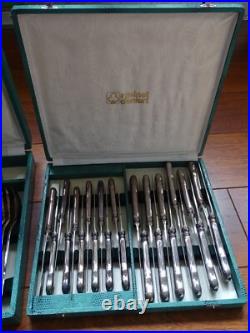 RAVINET D'ENFERT ANCIENNE MENAGERE 61 PCS métal argenté MODELE COQUILLE RAVINET D'ENFERT ANCIENNE MENAGERE 61 PCS métal argenté MODELE COQUILLE
