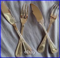 REMY LETANG Ménagère à poisson 12 + 11 = 23 pièces métal argenté modèle empire