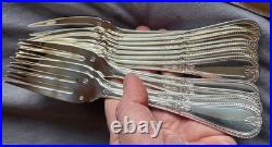 REMY LETANG Ménagère à poisson 12 + 11 = 23 pièces métal argenté modèle empire