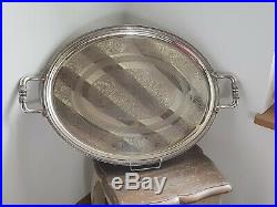 Rare Grand Plat En Metal Argente Christofle Modele Malmaison