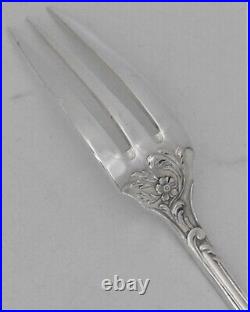 Ravinet d'Enfert modèle Floral/Louis XV, 12 fourchettes à gâteaux métal argenté