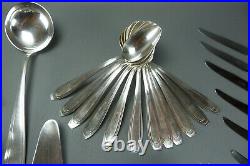 Ravissante ménagère en métal argenté APOLLO modèle Art Déco, 86 pièces