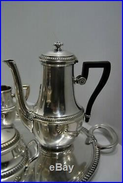 SERVICE à thé café orfèvrerie CHRISTOFLE 6 pièces modèle COQUILLE st. Louis XVI