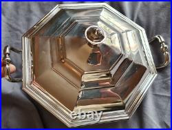 SFAM Grand légumier en métal argenté modèle octogone à gradins