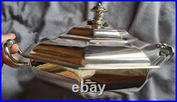 SFAM Grand légumier en métal argenté modèle octogone à gradins