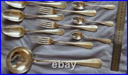 SFAM Ménagère 20 pièces 6 personnes en métal argenté modèle baguette fidélio