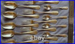 SFAM Ménagère 20 pièces 6 personnes en métal argenté modèle baguette fidélio