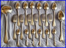 SFAM Ménagère 20 pièces 6 personnes en métal argenté modèle baguette fidélio