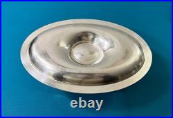 Saucière 2 becs CHRISTOFLE modèle PERLES métal argenté plat service table