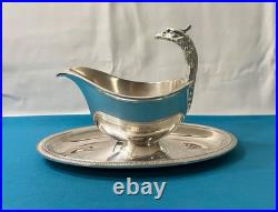 Saucière CHRISTOFLE modèle MALMAISON métal argenté EMPIRE plat de service