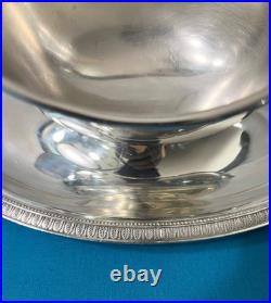 Saucière CHRISTOFLE modèle MALMAISON métal argenté EMPIRE plat de service
