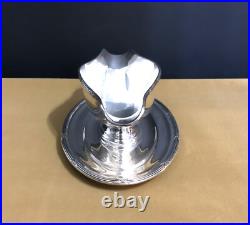 Saucière ERCUIS modèle RUBANS / TRIANON métal argenté Table Couvert Sauce Plat