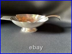 Sauciere Metal Argente Christofle Gallia Modele Cygne Christian Fjerdingstad