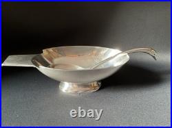 Sauciere Metal Argente Christofle Gallia Modele Cygne Christian Fjerdingstad