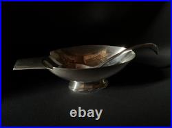 Sauciere Metal Argente Christofle Gallia Modele Cygne Christian Fjerdingstad