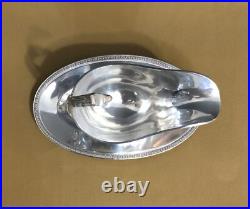 Saucière PHENIX modèle EMPIRE métal argenté Anse tête d'aigle 26,5cm Table Sauce