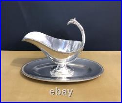 Saucière PHENIX modèle EMPIRE métal argenté Anse tête d'aigle 26,5cm Table Sauce