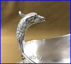 Saucière aigle sur plateau CHRISTOFLE modèle MALMAISON métal argenté Table sauce