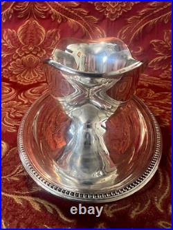 Saucière métal argenté Christofle collection Gallia modele perles d'époque XXème