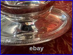 Saucière métal argenté Christofle collection Gallia modele perles d'époque XXème