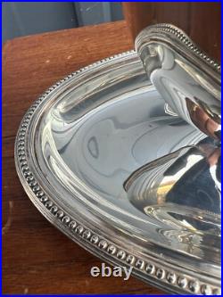 Saucière métal argenté Christofle collection Gallia modele perles d'époque XXème