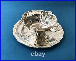 Saucière sur plat Modèle FILET CHINON métal argenté 20cm ETAT NEUF no christofle