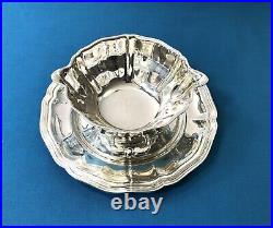 Saucière sur plat Modèle FILET CHINON métal argenté 20cm ETAT NEUF no christofle